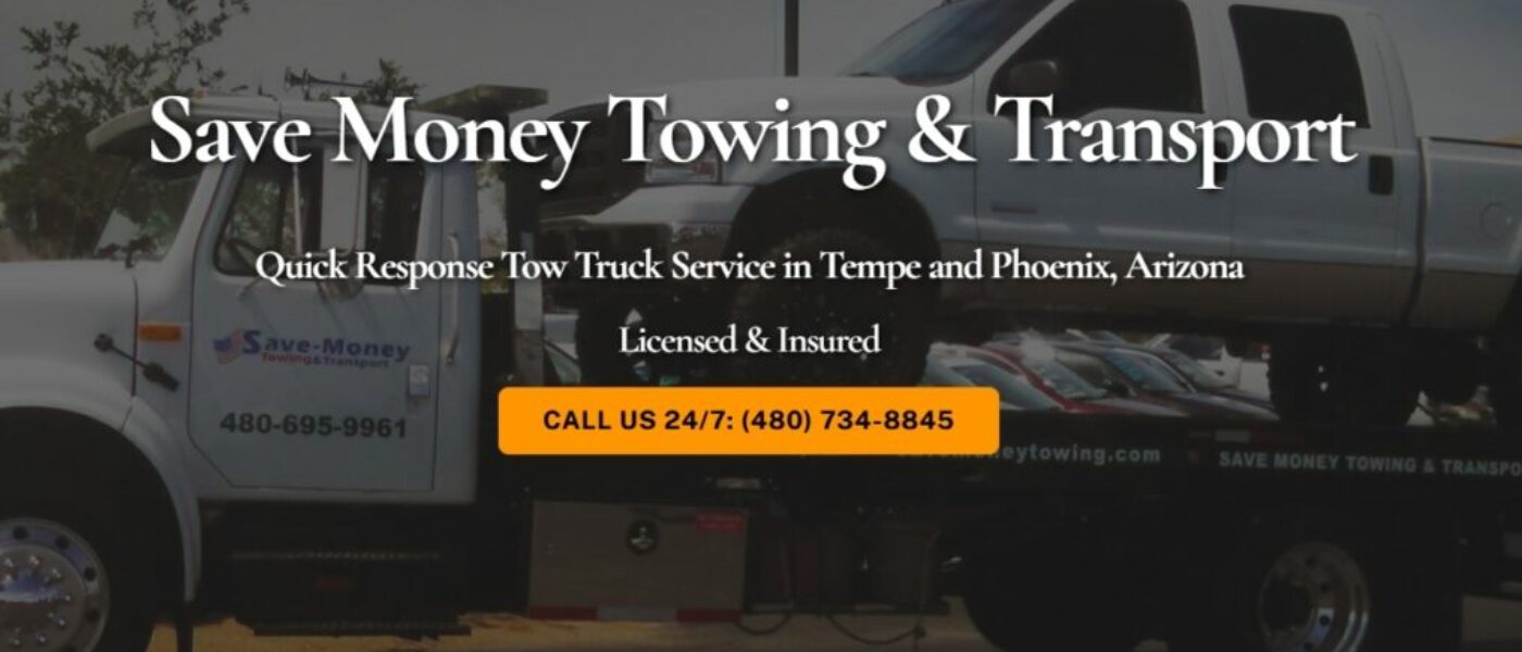 Website design example - Save Money Towing Tempe